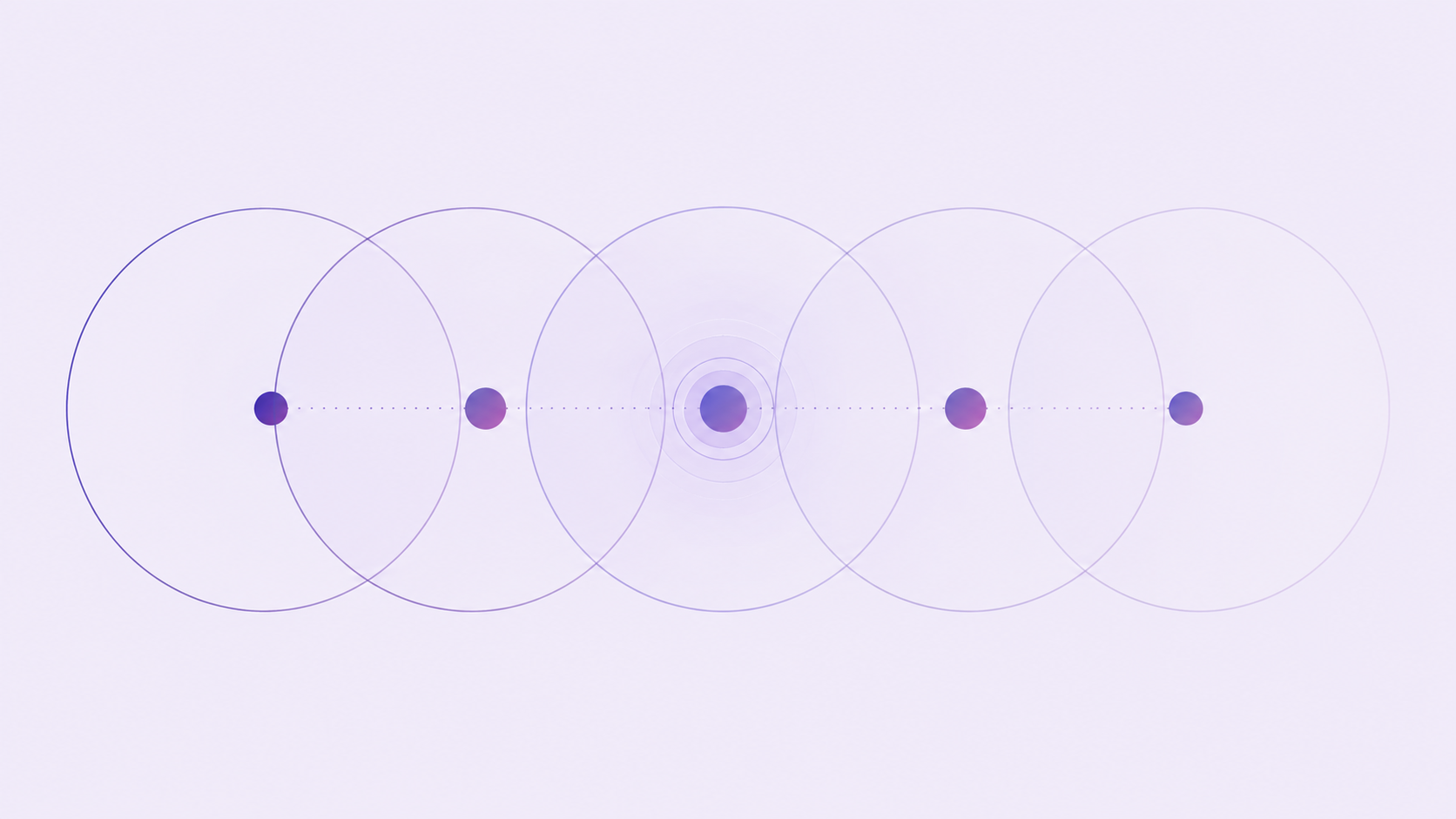 Overlapping intelligence circles converging toward a central point, representing the emerging intelligence layer